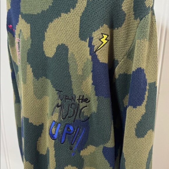 Vilagallo Anthropologie embroidered camo cardigan sweater S Small - Picture 12 of 15